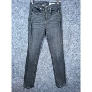 Rag & Bone Jeans Womens 24 Grey Coated Dime Skinny‎ Slim Stretch